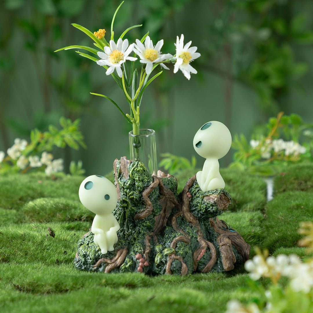 Official Studio Ghibli Princess Mononoke Single Vase • Resin Figure Kodama's Flower Day - Kamaji Market