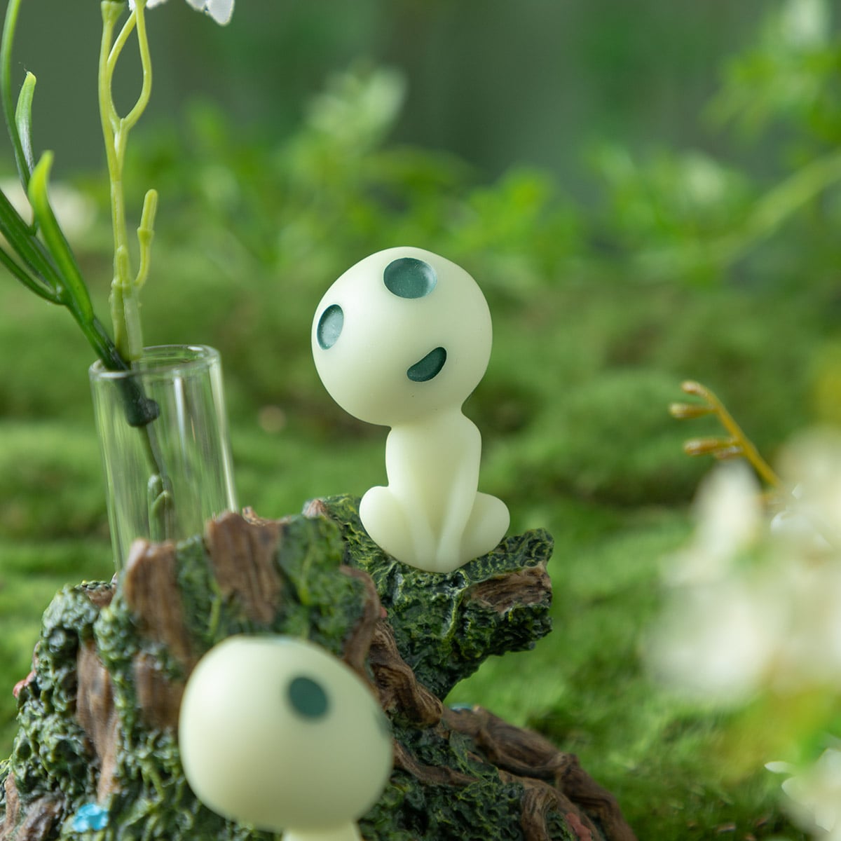 Official Studio Ghibli Princess Mononoke Single Vase • Resin Figure Kodama's Flower Day - Kamaji Market