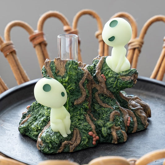 Official Studio Ghibli Princess Mononoke Single Vase • Resin Figure Kodama's Flower Day - Kamaji Market