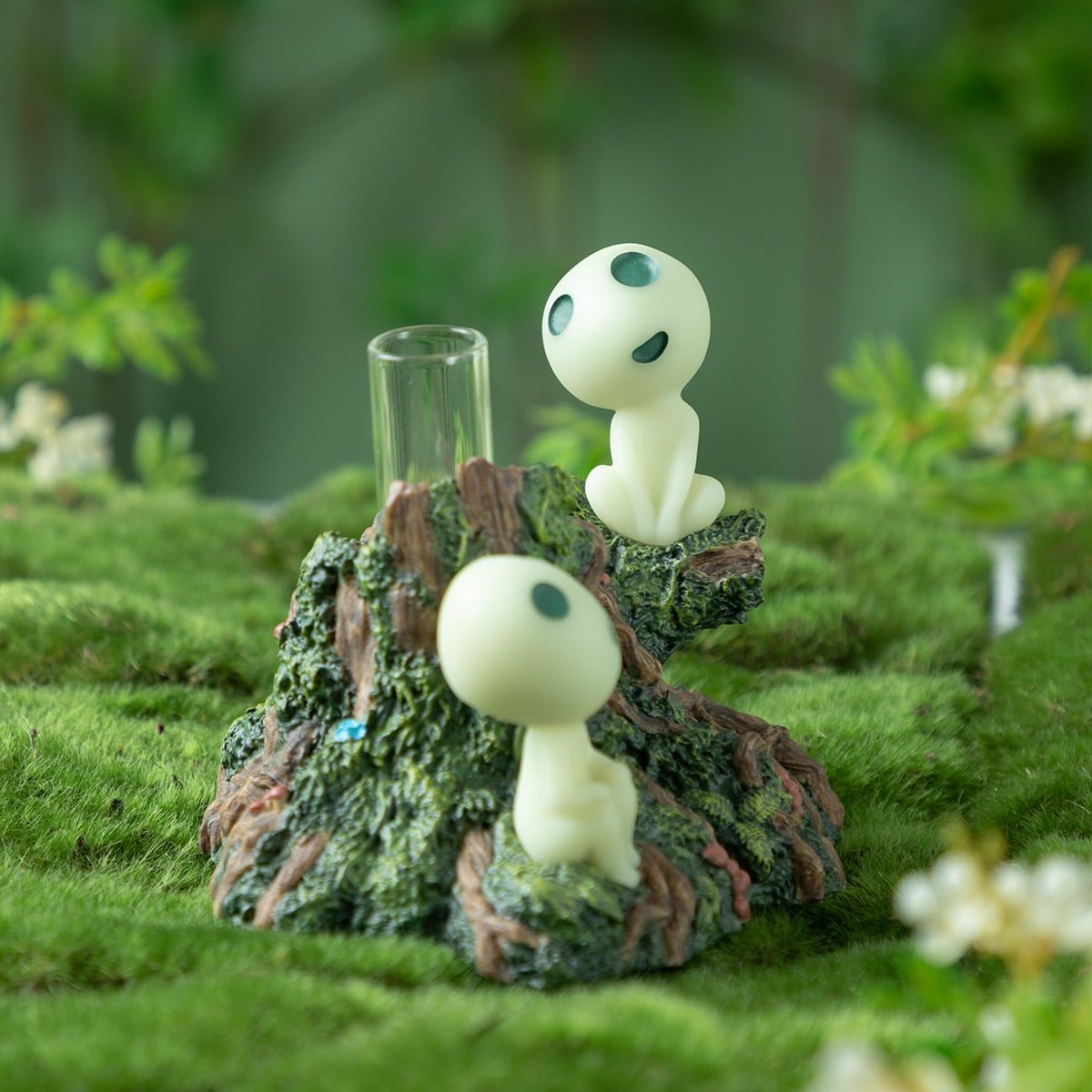 Official Studio Ghibli Princess Mononoke Single Vase • Resin Figure Kodama's Flower Day - Kamaji Market
