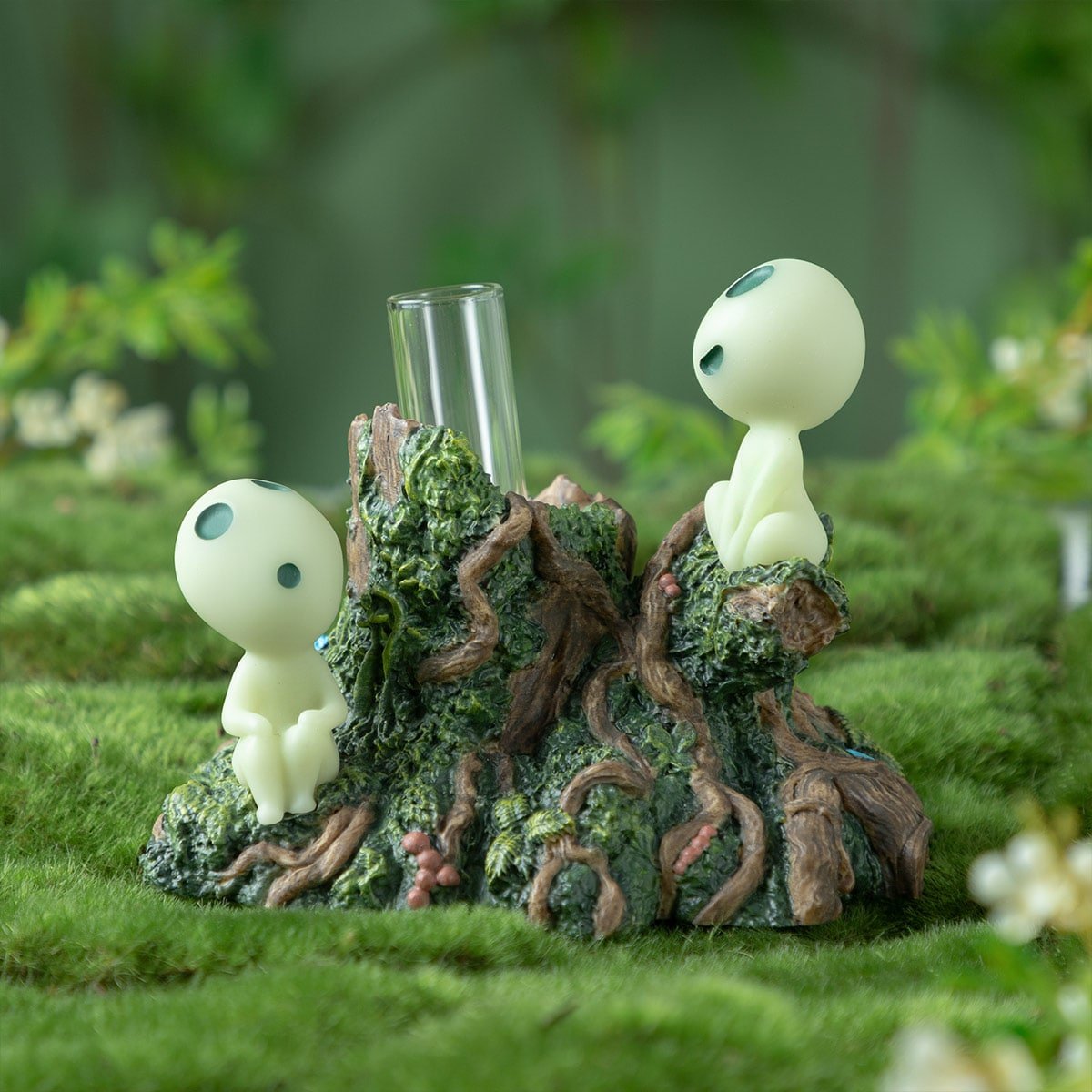 Official Studio Ghibli Princess Mononoke Single Vase • Resin Figure Kodama's Flower Day - Kamaji Market