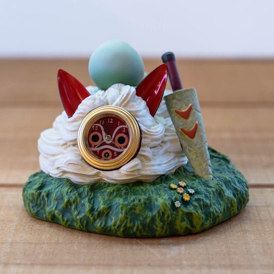 Official Studio Ghibli Princess Mononoke Table Clock • San/Kodama Figure - Kamaji Market