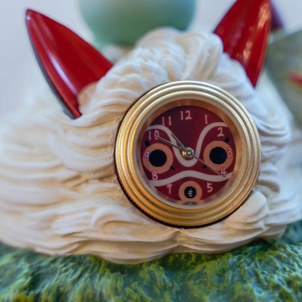 Official Studio Ghibli Princess Mononoke Table Clock • San/Kodama Figure - Kamaji Market