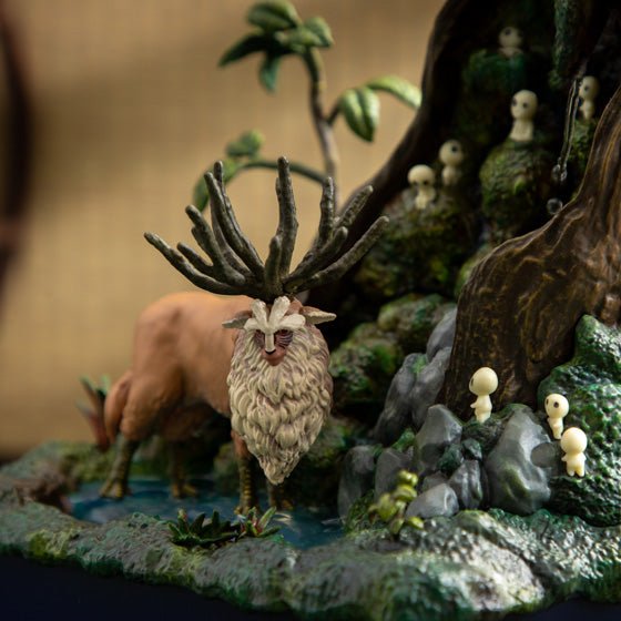 Official Studio Ghibli Princess Mononoke Water Garden • Forest Spirit Bonsai Diorama Fountain - Kamaji Market