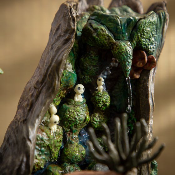 Official Studio Ghibli Princess Mononoke Water Garden • Forest Spirit Bonsai Diorama Fountain - Kamaji Market