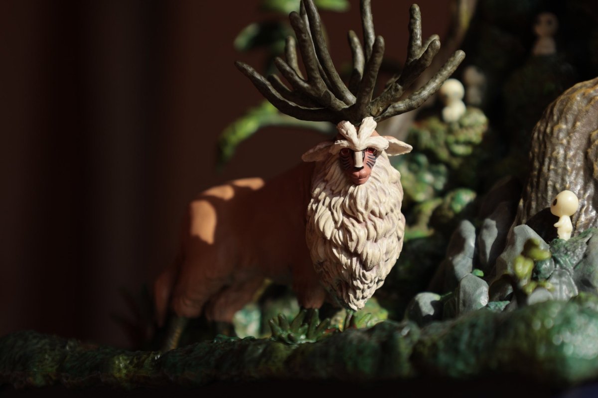 Official Studio Ghibli Princess Mononoke Water Garden • Forest Spirit Bonsai Diorama Fountain - Kamaji Market