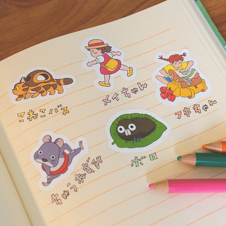 Official Studio Ghibli Roll Sticker Set • Ghibli Museum Short Movies Sticker Sheets • Kawaii Japanese Stationery - Kamaji Market