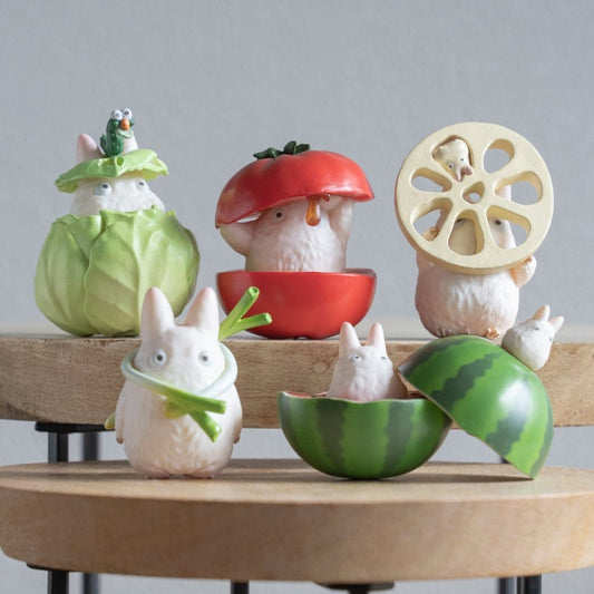 Official Studio Ghibli Small Totoro Figure (Set of 6) • My Neighbor Totoro Figurine/Statue/Replica/Home Decor/Interior Diorama - Kamaji Market