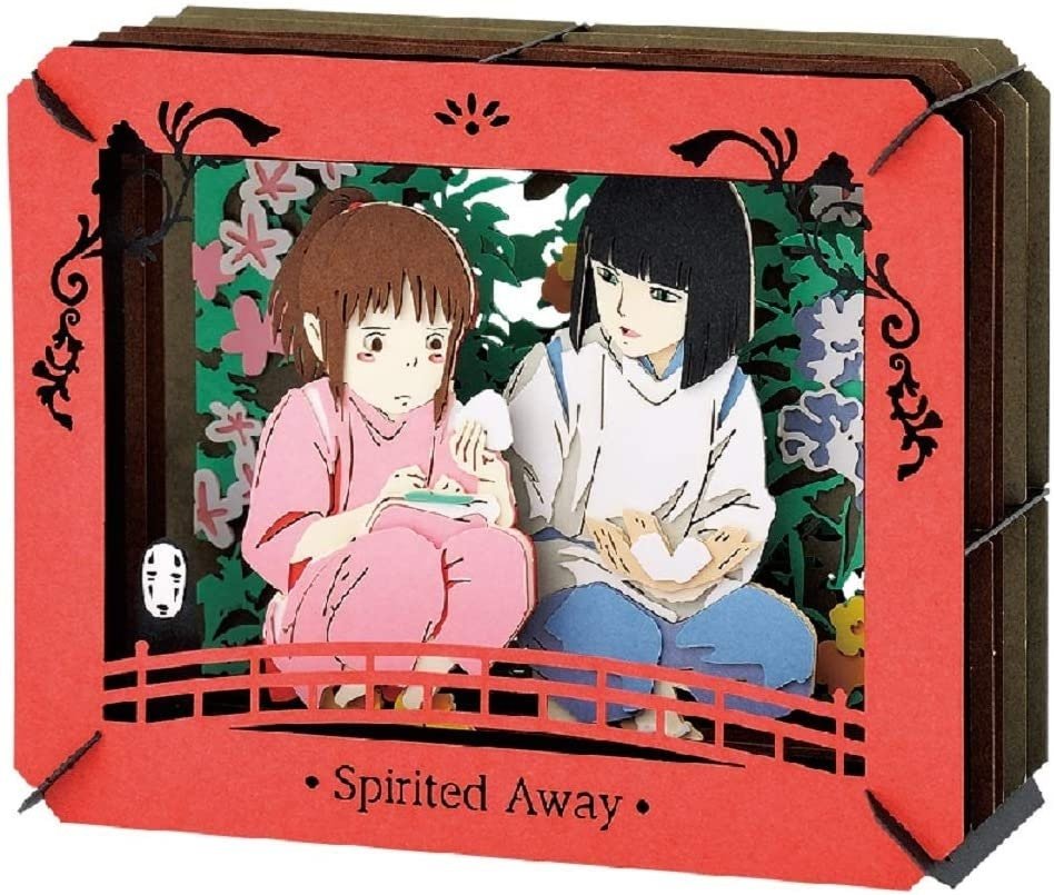 Official Studio Ghibli Spirited Away Paper Theater • Diorama/Papercraft/Miniature/Home Decor • Anime Film Scene Gift • Chihiro, Haku - Kamaji Market