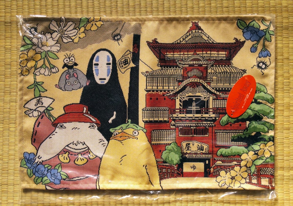 Official Studio Ghibli Spirited Away Place Mat • Weave Gobelin/Tapestry/Wall Decor Hanging • Anime Gift • Kaonashi (No Face) - Kamaji Market