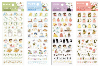 Official Studio Ghibli Stickers Set 2026 • Howl, Totoro, Spirited Away, Kikis Delivery, Laputa • Schedule Book/Notebook/Planner/Diary/Stationery - Kamaji Market