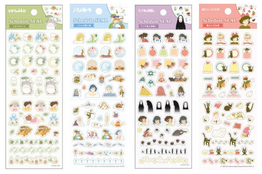 Official Studio Ghibli Stickers Set 2026 • Howl, Totoro, Spirited Away, Kikis Delivery, Laputa • Schedule Book/Notebook/Planner/Diary/Stationery - Kamaji Market