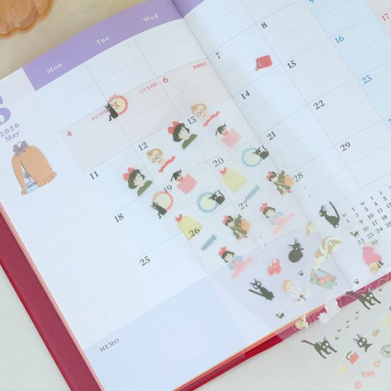 Official Studio Ghibli Stickers Set 2026 • Howl, Totoro, Spirited Away, Kikis Delivery, Laputa • Schedule Book/Notebook/Planner/Diary/Stationery - Kamaji Market