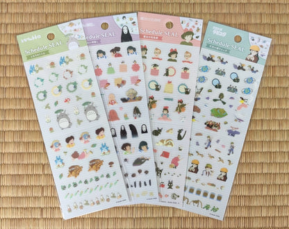Official Studio Ghibli Stickers Set 2026 • Howl, Totoro, Spirited Away, Kikis Delivery, Laputa • Schedule Book/Notebook/Planner/Diary/Stationery - Kamaji Market