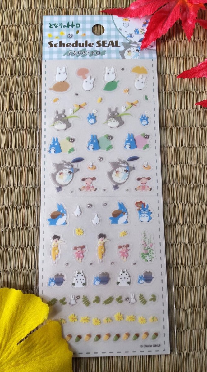 Official Studio Ghibli Stickers Set • My Neighbor Totoro, Spirited Away, Kikis Delivery, Laputa • Schedule Book/Notebook/Planner/Diary/Gift - Kamaji Market