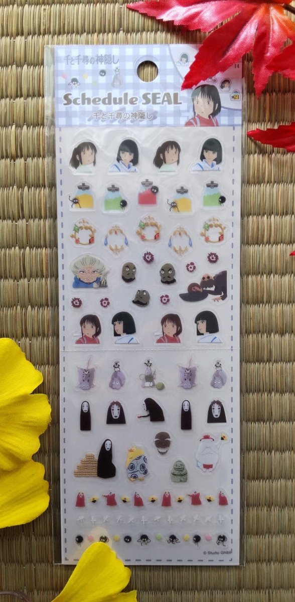 Official Studio Ghibli Stickers Set • My Neighbor Totoro, Spirited Away, Kikis Delivery, Laputa • Schedule Book/Notebook/Planner/Diary/Gift - Kamaji Market