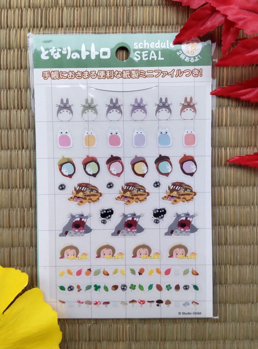 Official Studio Ghibli Stickers Set • My Neighbor Totoro, Spirited Away, Kikis Delivery Service, Laputa • Schedule Book/Notebook/Laptop/Gift - Kamaji Market