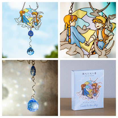 Official Studio Ghibli Sun Catcher/Wall Hanging • Totoro/Kikis Delivery/Howls Moving Castle/Laputa • Stained Glass style Home/Garden Decor - Kamaji Market