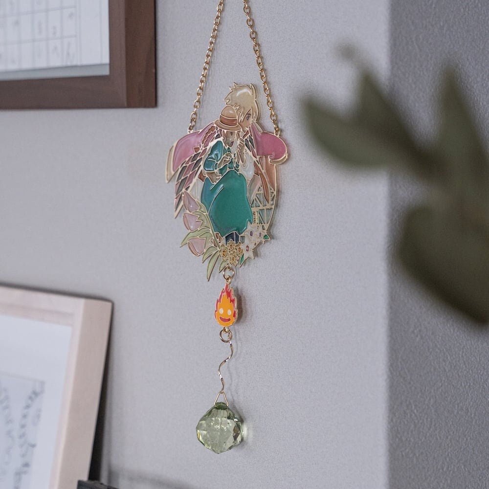 Official Studio Ghibli Sun Catcher/Wall Hanging • Totoro/Kikis Delivery/Howls Moving Castle/Laputa • Stained Glass style Home/Garden Decor - Kamaji Market