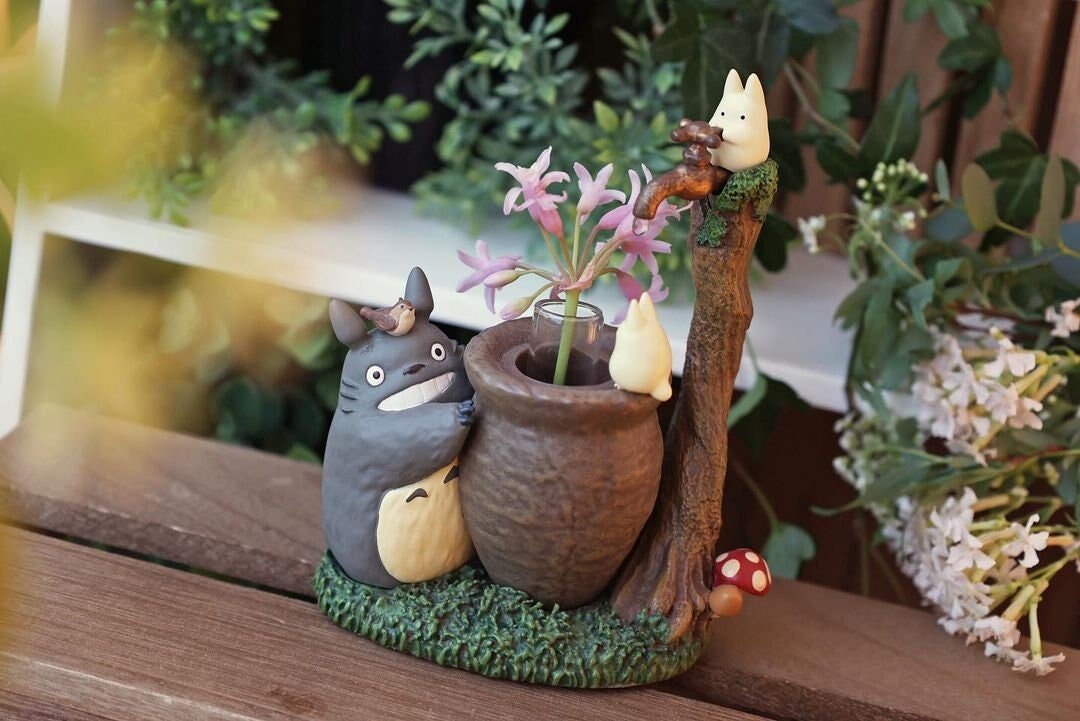Official Studio Ghibli Totoro Figure/Vase • My Neighbor Totoro Small Figurine/Mini Statue/Replica/Home Decor/Interior Diorama - Kamaji Market