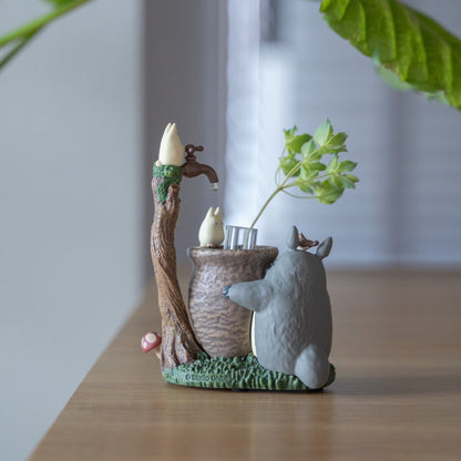 Official Studio Ghibli Totoro Figure/Vase • My Neighbor Totoro Small Figurine/Mini Statue/Replica/Home Decor/Interior Diorama - Kamaji Market