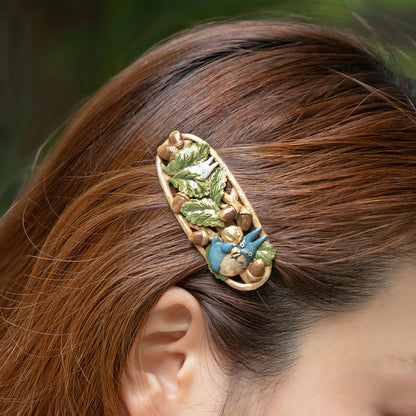 Official Studio Ghibli Totoro Hair Clip • My Neighbor Totoro Barrette • Japanese Handmade Jewelry - Kamaji Market