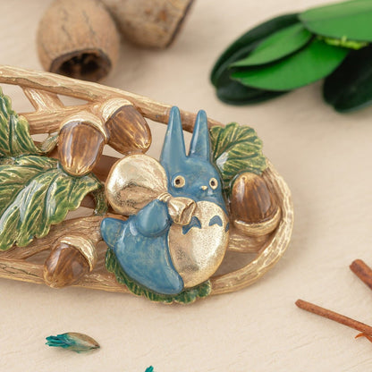 Official Studio Ghibli Totoro Hair Clip • My Neighbor Totoro Barrette • Japanese Handmade Jewelry - Kamaji Market