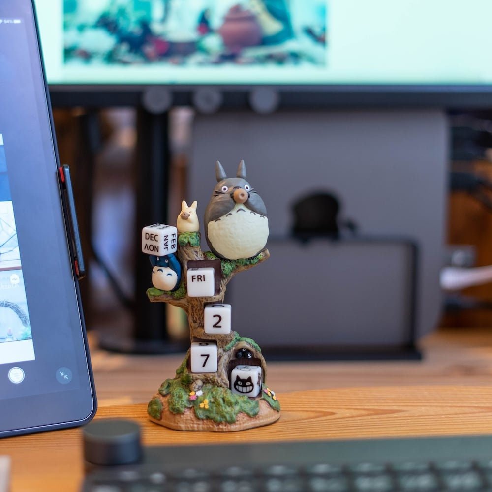 Official Studio Ghibli Totoro Perpetual Calendar with Dice • My Neighbor Totoro Figure/Home Decor/Diorama - Kamaji Market