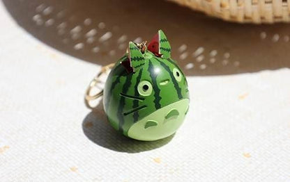 Official Studio Ghibli Totoro Strap/Bag Charm • My Neighbor Totoro Keychain • Anime Watermelon Fruit Summer Gift - Kamaji Market