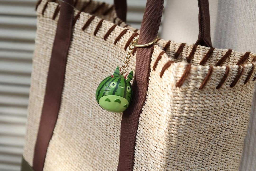 Official Studio Ghibli Totoro Strap/Bag Charm • My Neighbor Totoro Keychain • Anime Watermelon Fruit Summer Gift - Kamaji Market