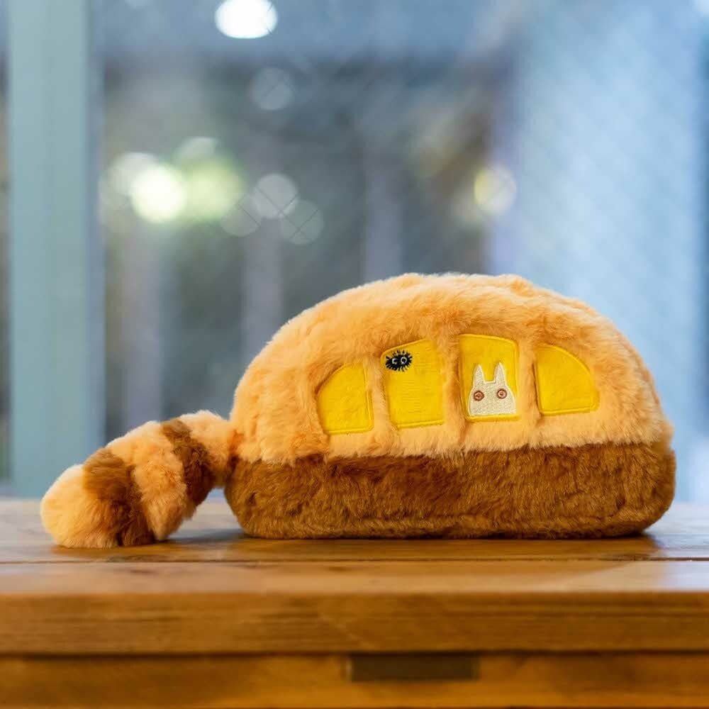 Official Studio Ghibli Totoro/Catbus Fluffy Pouch/Clutch • My Neighbor Totoro Cosmetic Bag/Wallet/Multi - case/Makeup Bag - Kamaji Market