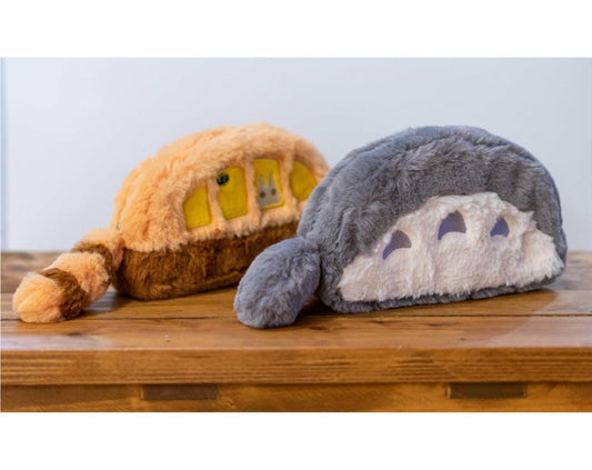 Official Studio Ghibli Totoro/Catbus Fluffy Pouch/Clutch • My Neighbor Totoro Cosmetic Bag/Wallet/Multi - case/Makeup Bag - Kamaji Market
