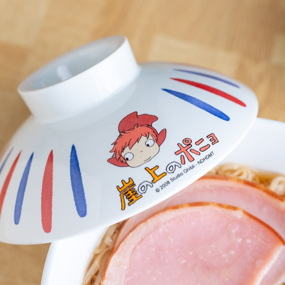 Ponyo on the Cliff Bowl with Lid • Ceramic Soup/Fruit/Salad Dish - Kamaji Market