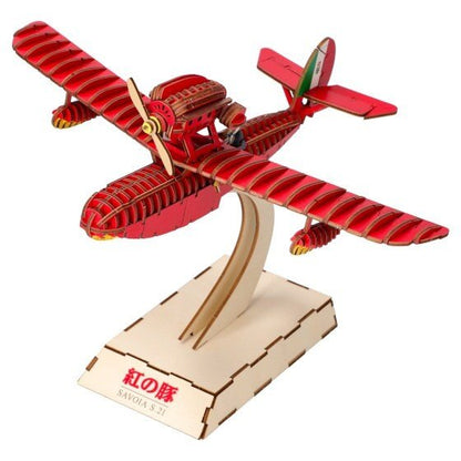 Porco Rosso Wooden 3D Puzzle/Diorama • KI-GU-MI craft - Kamaji Market