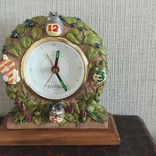 Vintage* Original Ghibli Table Clock w/Alarm • My Neighbor Totoro Figure/Figurine/Diorama/Home Decor/Interior Design • Studio Ghibli Gift