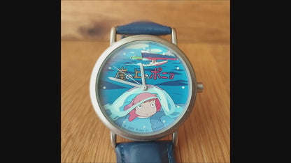 Vintage* Official Ghibli Ponyo Wrist Watch • Ponyo on the Cliff Japanese Anime Watches