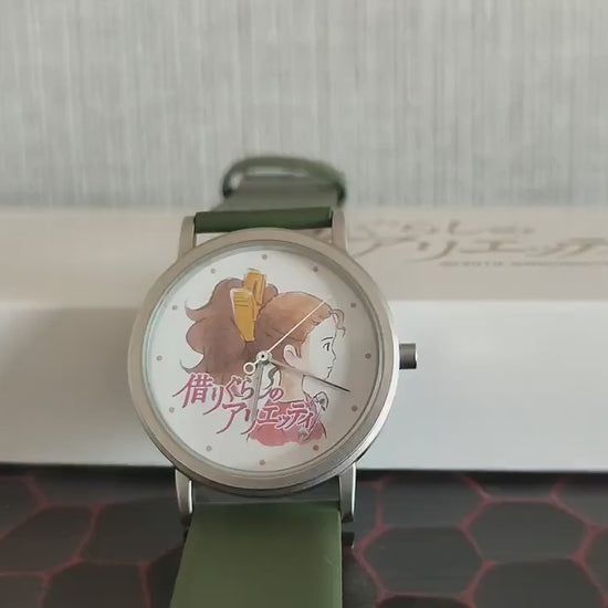 Vintage* Original Ghibli Arrietty Wrist Watch • Arrietty the Borrower Watch/Clock • Rare Japanese Anime Watches • Studio Ghibli Gift