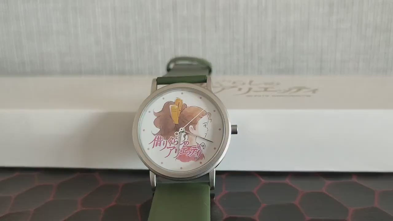 Vintage* Original Ghibli Arrietty Wrist Watch • Arrietty the Borrower Watch/Clock • Rare Japanese Anime Watches • Studio Ghibli Gift