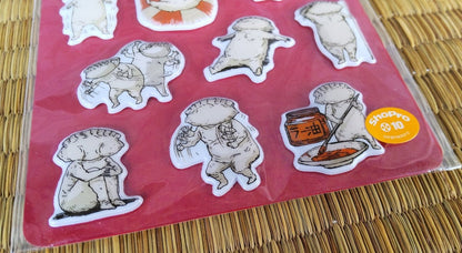 Rare* Official Dorohedoro Manga Stickers Set • Gyoza Man Sticker • Shedule Book Mini Puffy Stickers - Kamaji Market