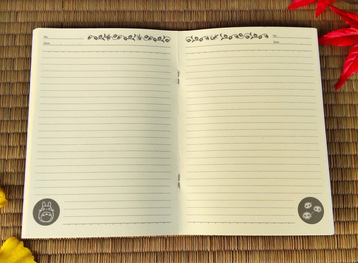 Rare* Official Studio Ghibli Totoro Notebook • My Neighbor Totoro Notepad/Sketchbook/Writing pad/Planner • Small Totoro, Catbus Anime Gift - Kamaji Market