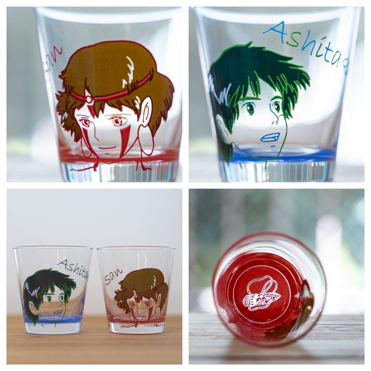 Set of 2 Official Ghibli Glass/Cup • Spirited Away, Howls Moving Castle, Mononoke, Laputa, Whisper of the Heart Tableware/Glassware Gift - Kamaji Market