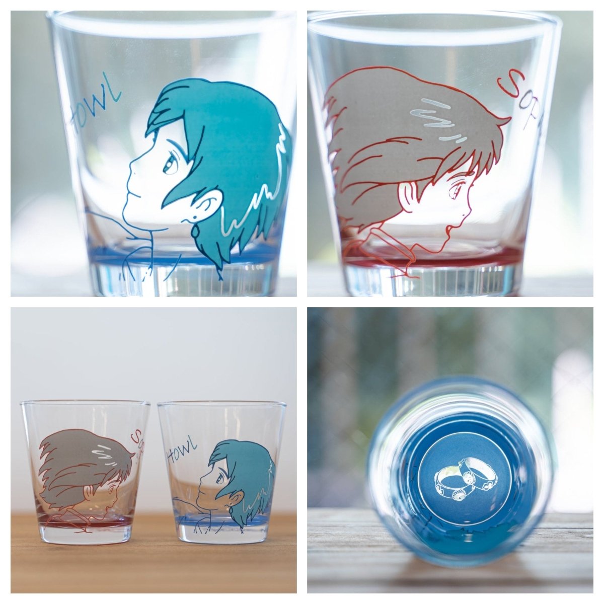 Set of 2 Official Ghibli Glass/Cup • Spirited Away, Howls Moving Castle, Mononoke, Laputa, Whisper of the Heart Tableware/Glassware Gift - Kamaji Market