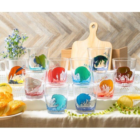 Set of 2 Official Ghibli Glass/Cup • Spirited Away, Howls Moving Castle, Mononoke, Laputa, Whisper of the Heart Tableware/Glassware Gift - Kamaji Market
