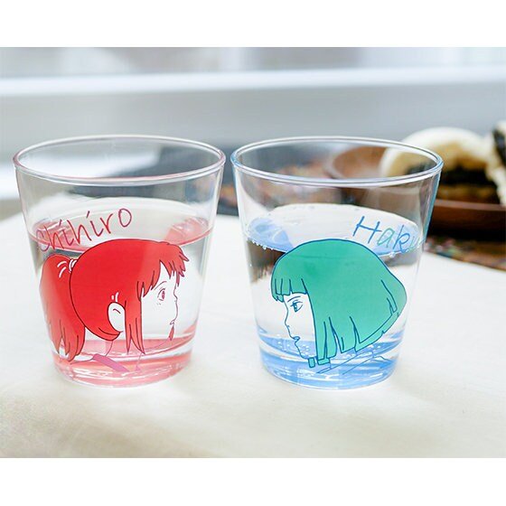 Set of 2 Official Ghibli Glass/Cup • Spirited Away, Howls Moving Castle, Mononoke, Laputa, Whisper of the Heart Tableware/Glassware Gift - Kamaji Market