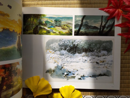Studio Ghibli Kazuo Oga Exhibition Artbook • Famous Ghibli Studio Painter • Japanese Vintage Painting Art Book - Kamaji Market
