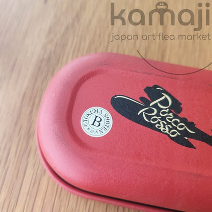 Vintage 90s* Official Ghibli Porco Rosso Glasses Case • Crimson Pig Eyeglasses Box/Spectacles Case - Kamaji Market