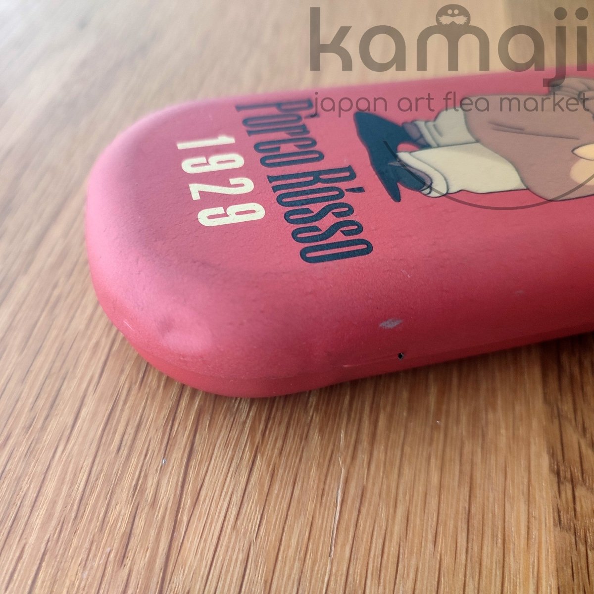Vintage 90s* Official Ghibli Porco Rosso Glasses Case • Crimson Pig Eyeglasses Box/Spectacles Case - Kamaji Market
