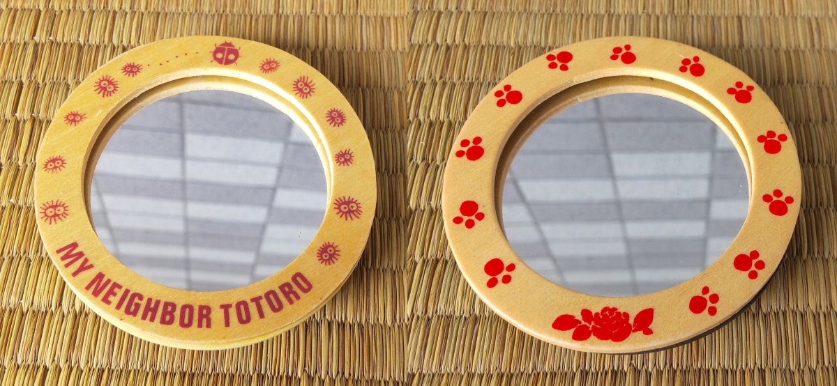 Vintage* Kikis Delivery Service, My Neighbor Totoro Pocket Mirror - Kamaji Market