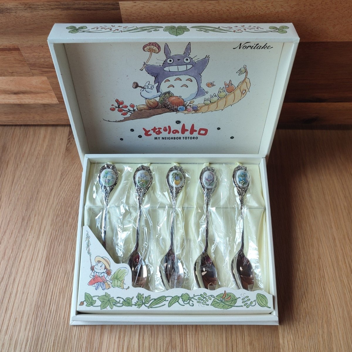 Vintage* My Neighbor Totoro Teaspoon Set of 5, Japanese Noritake Tableware - Kamaji Market