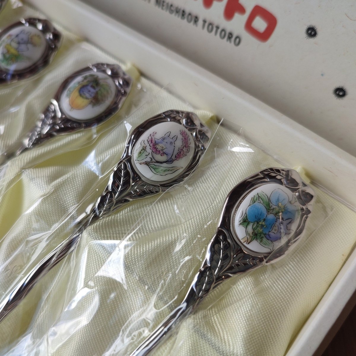 Vintage* My Neighbor Totoro Teaspoon Set of 5, Japanese Noritake Tableware - Kamaji Market